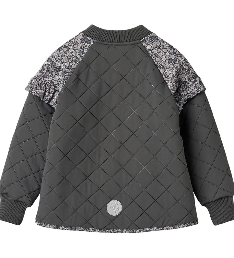 Wheat Termojakke - Ellas - Black Sea m. Blomster