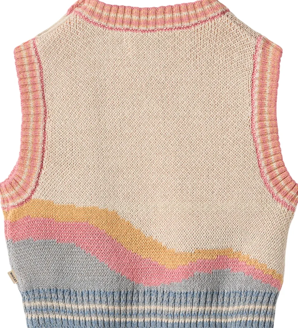 Wheat Vest - Strik - Maria - Beige/Multi